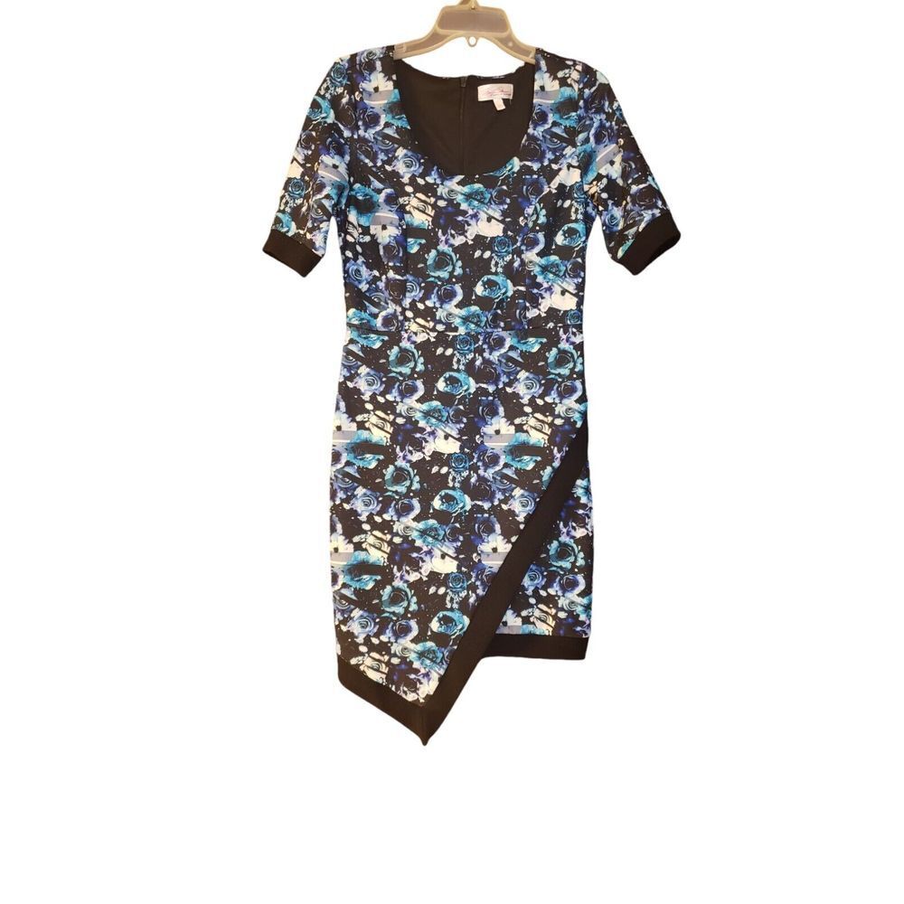 Marilyn Monroe Dress Womens M Modern Abstract Colorful Zip Back Short Sleeve‎